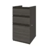 Bestar Prestige + Pedestal (ready-to-assemble) In Bark Gray & Slate