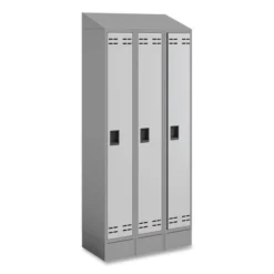 Safco Triple Continuous Metal Locker Base Addition, 35w X 16d X 5.75h, Gray, Ships In 1-3 Business Days -office furniture sale c01a5b4f90ac5deaf16c148c242e065be6