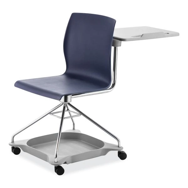 NPS CoGo Mobile Tablet Chair, Supports Up To 440 Lb, 18.75" Seat Height, Blue Seat/Back, Chrome Frame, Ships In 1-3 Business Days 4 NPS CoGo Mobile Tablet Chair, Supports Up To 440 Lb, 18.75" Seat Height, Blue Seat/Back, Chrome Frame, Ships In 1-3 Business Days - Image 4