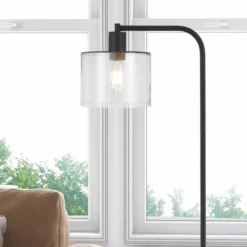 Cadmus 57" Tall Floor Lamp With Glass Shade In Blackened Bronze/Seeded -office furniture sale c0ea4fb8e0dc9761a0744561319b2ebe7f