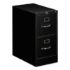 HON 510 Series 2-Drawer Vertical Metal File Cabinet, Letter, 29" Height, Full-Suspension, Black