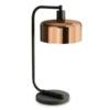 Cadmus 20.5" Tall Table Lamp With Metal Shade In Blackened Bronze/Copper/Copper