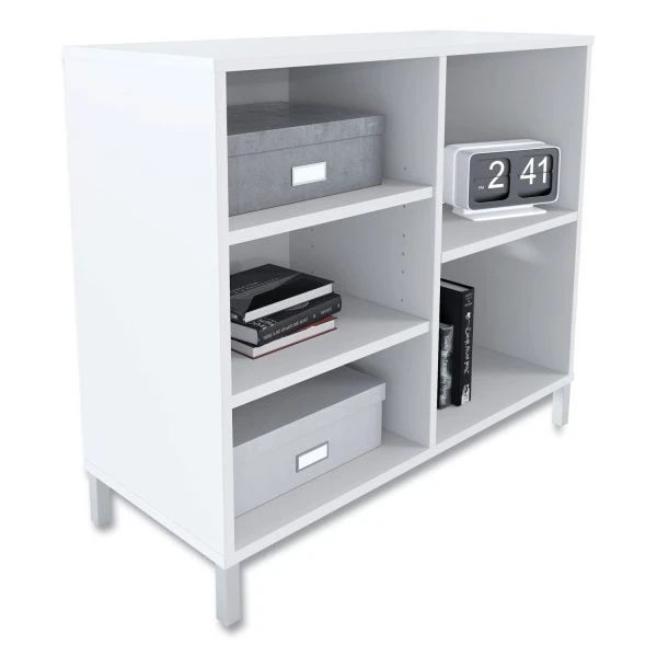 Union & Scale Essentials Laminate Bookcase, Five-Shelf, 36w X 15d X 31.6h, White 2 Union & Scale Essentials Laminate Bookcase, Five-Shelf, 36w X 15d X 31.6h, White - Image 2