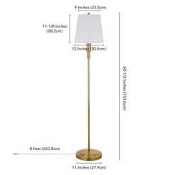 Emerson 60" Tall Floor Lamp With Fabric Shade In Brass/White 7 Emerson 60" Tall Floor Lamp With Fabric Shade In Brass/White -office furniture sale c175f71a23b27edf68fc389724c684c4c7