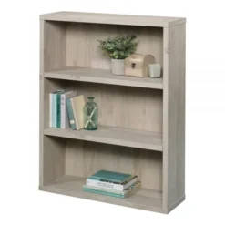 Sauder Optimum Bookcase, 45"H, 3 Shelves, Chalked Chestnut -office furniture sale c2a5b116635a36b95e31b7842a358231af