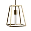 Rhom 8" Wide Open-Framed Pendant In Brass/No Shade