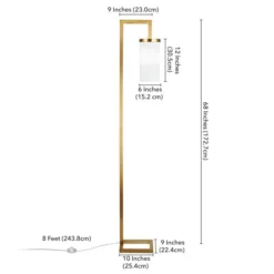 Malva 67.75" Tall Floor Lamp With Glass Shade In Brass/White Milk -office furniture sale c2e6b182c9d8a15ebbf46525d3b21e1a7c