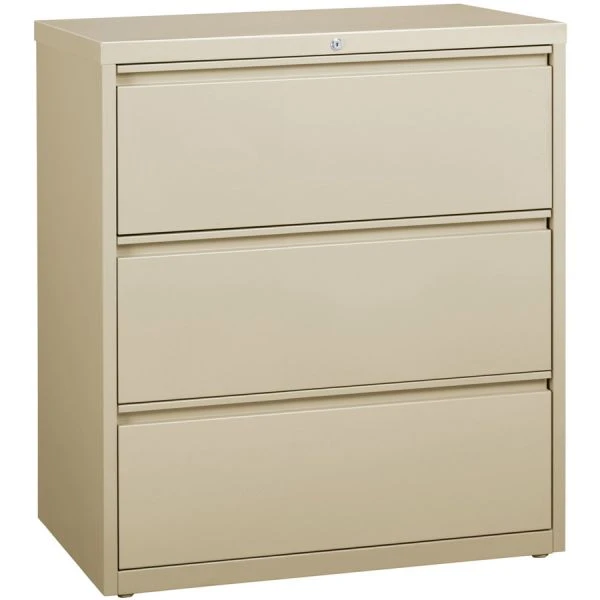 Lorell 3 Drawer Lateral File Cabinet Combo Unit, Letter/Legal/A4, 36" Wide, Putty 1 Lorell 3 Drawer Lateral File Cabinet Combo Unit, Letter/Legal/A4, 36" Wide, Putty
