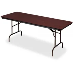 Iceberg OfficeWorks Commercial Wood-Laminate Folding Table, Rectangular Top, 72w X 30d X 29h, Mahogany -office furniture sale c32624d61edc4125bafe268275ca1c6f04
