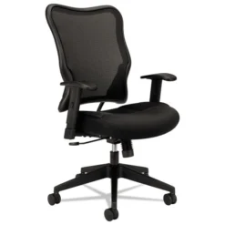 HON VL702 Mesh High-Back Task Chair, Supports Up To 250 Lb, 18.5" To 23.5" Seat Height, Black