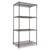Alera Wire Shelving Starter Kit, Four-Shelf, 36w X 24d X 72h, Black Anthracite