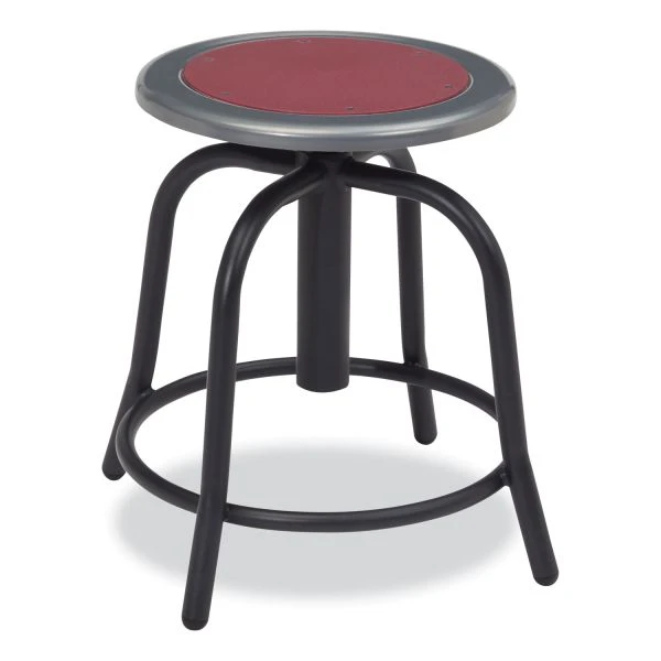 NPS 6800 Series Height Adj Metal Seat Stool, Supports 300 Lb, 18"-24" Seat Ht, Burgundy Seat, Black Base, Ships In 1-3 Bus Days 1 NPS 6800 Series Height Adj Metal Seat Stool, Supports 300 Lb, 18"-24" Seat Ht, Burgundy Seat, Black Base, Ships In 1-3 Bus Days