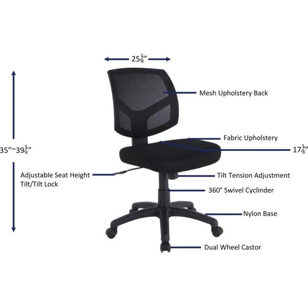 Lorell Mesh Back Task Chair 7 Lorell Mesh Back Task Chair - Image 7