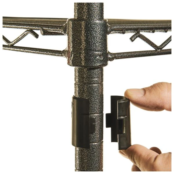 Alera Wire Shelving Starter Kit, Four-Shelf, 48w X 18d X 72h, Black Anthracite 3 Alera Wire Shelving Starter Kit, Four-Shelf, 48w X 18d X 72h, Black Anthracite - Image 3