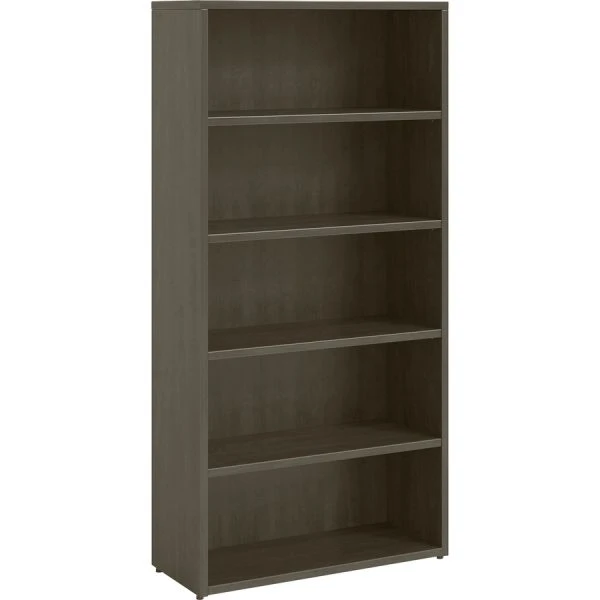Lorell Prominence 2.0 Gray Elm Laminate Bookcase 1 Lorell Prominence 2.0 Gray Elm Laminate Bookcase