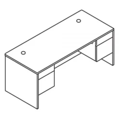 HON 10500 Series Double Pedestal Desk, 72" X 36" X 29.5", Mahogany -office furniture sale c4dba28ba33b38daa55ab39511e4408559