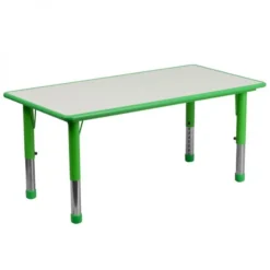 Wren 23.625"W X 47.25"L Rectangular Natural Plastic Height Adjustable Activity Table