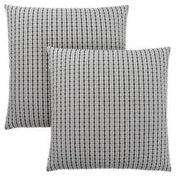 Monarch Specialties Pillows, Set Of 2, 18 X 18 Square, Insert Included, Decorative Throw, Accent, Sofa, Couch, Bedroom, Grey And Black Hypoallergenic Polyester, Modern -office furniture sale c4f0166a62d188a942e59b0c3f25d58159