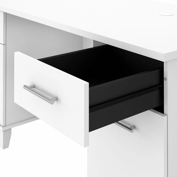 Bush Furniture Somerset 60W Office Desk With Drawers In White 5 Bush Furniture Somerset 60W Office Desk With Drawers In White - Image 5