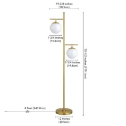 Pyrus 2-Light Floor Lamp With Glass Shades In Brass/White Milk 10 Pyrus 2-Light Floor Lamp With Glass Shades In Brass/White Milk -office furniture sale c508454942e6c53b8c8c13ffc9012a50ad