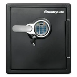 Sentry Safe Fire-Safe With Biometric And Keypad Access, 1.23 Cu Ft, 16.3w X 19.3d X 17.8h, Black