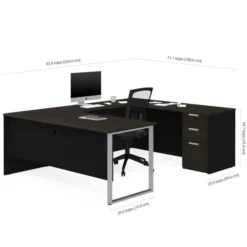 Bestar Pro-Concept Plus U-Desk In Deep Grey & Black 5 Bestar Pro-Concept Plus U-Desk In Deep Grey & Black -office furniture sale c5d4b88ec6fc45acd586e6cee29aeaf18b