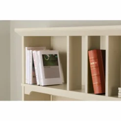 Bush Furniture Salinas 60W Hutch For L Shaped Desk In Antique White -office furniture sale c6156147ca26bb5460b64e3eb5b9977b70