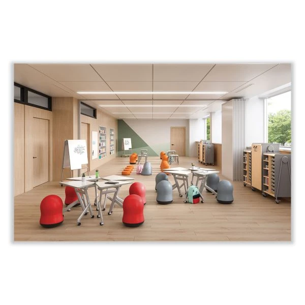 Safco Zenergy Swivel Ball Chair, Backless, Supports Up To 250 Lb, Red Vinyl, Ships In 1-3 Business Days 2 Safco Zenergy Swivel Ball Chair, Backless, Supports Up To 250 Lb, Red Vinyl, Ships In 1-3 Business Days - Image 2