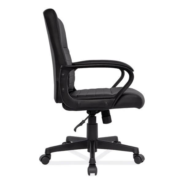 Alera Breich Series Manager Chair, Supports Up To 275 Lbs, 16.73" To 20.39" Seat Height, Black Seat/Back, Black Base 2 Alera Breich Series Manager Chair, Supports Up To 275 Lbs, 16.73" To 20.39" Seat Height, Black Seat/Back, Black Base - Image 2