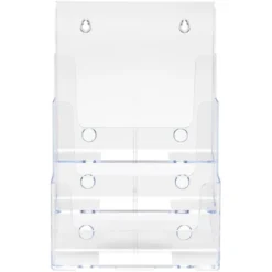 Deflecto 3-Compartment DocuHolder, Magazine Size, 9.5w X 6.25d X 12.63, Clear -office furniture sale c642216092c29f0e4c7c9b089c801c3774