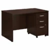 Bush Business Furniture Series C 48W X 30D Office Desk With Mobile File Cabinet In Mocha Cherry