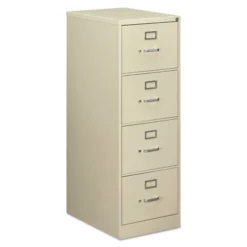 Alera Economy Vertical File, 4 Legal-Size File Drawers, Putty, 18" X 25" X 52"