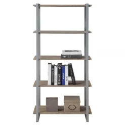 Trezza 60"H 4-Shelf Bookcase, Light Oak -office furniture sale c6d812dd90e4842b998209e05876ac2f61