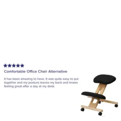 Flash Furniture Mobile Wooden Ergonomic Kneeling Chair -office furniture sale c72b4631b7c36be08b963b2f8c6412b569