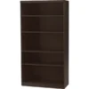 Safco Mayline Aberdeen Series Five-Shelf Bookcase, 36w X 15d X 68-3/4h, Mocha