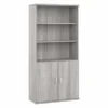 Bush Business Furniture Studio A Tall 5 Shelf Bookcase With Doors In Platinum Gray