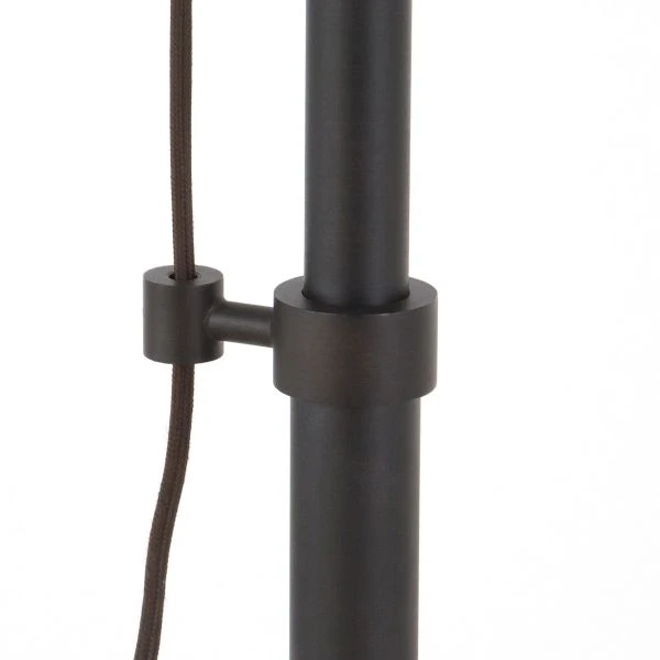 Descartes 29" Tall Wide Brim/Pulley System Table Lamp With Metal Shade In Blackened Bronze/Blackened Bronze 4 Descartes 29" Tall Wide Brim/Pulley System Table Lamp With Metal Shade In Blackened Bronze/Blackened Bronze - Image 4