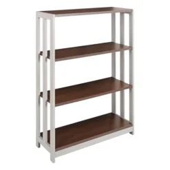 Linea Italia Trento Line Bookcase, Three-Shelf, 31.5w X 11.63d X 43.25h, Mocha