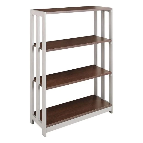 Linea Italia Trento Line Bookcase, Three-Shelf, 31.5w X 11.63d X 43.25h, Mocha 1 Linea Italia Trento Line Bookcase, Three-Shelf, 31.5w X 11.63d X 43.25h, Mocha