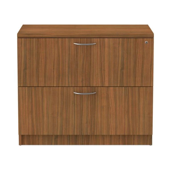 Alera Valencia Series Lateral File, 2 Legal/Letter-Size File Drawers, Modern Walnut, 34" X 22.75" X 29.5" 1 Alera Valencia Series Lateral File, 2 Legal/Letter-Size File Drawers, Modern Walnut, 34" X 22.75" X 29.5"