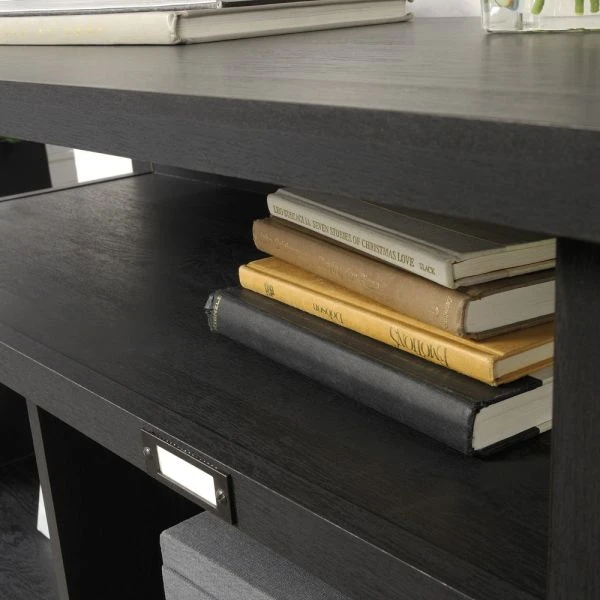 Sauder Summit Station 36"H 4-Cube Bookcase, Raven Oak 7 Sauder Summit Station 36"H 4-Cube Bookcase, Raven Oak - Image 7