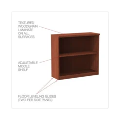 Alera Valencia Series Bookcase, Two-Shelf, 31.75w X 14d X 29.5h, Med Cherry 9 Alera Valencia Series Bookcase, Two-Shelf, 31.75w X 14d X 29.5h, Med Cherry -office furniture sale c99b524c7a70e8e31a4886eee81f6554cd