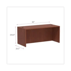 Alera Valencia Series Straight Front Desk Shell, 65" X 29.5" X 29.63", Medium Cherry -office furniture sale c99d98889068169577bbda7ed775a69a44