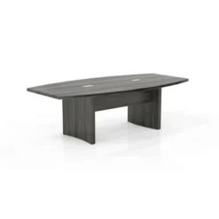 MayLine Aberdeen Series Gray Steel Tf Laminate 8' Conference Table, Boat Surface