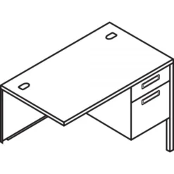 HON 38000 Series Flush Return, Right, 48w X 24d X 29.5h, Mahogany/Charcoal -office furniture sale ca065f8384437b44ea5dbbc1af94876d54