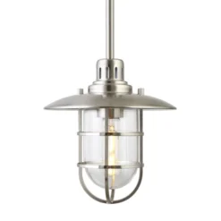 Bay 8.25" Wide Lantern Pendant With Glass/Metal Shade In Brushed Nickel/Clear 9 Bay 8.25" Wide Lantern Pendant With Glass/Metal Shade In Brushed Nickel/Clear -office furniture sale ca0b90bea1bd79ba464fad1e214a17045c