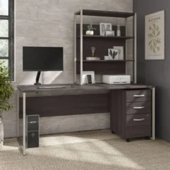 Bush Business Furniture Hybrid 72W X 30D Computer Desk With Hutch, Mobile File Cabinet And Monitor Arm In Storm Gray -office furniture sale ca48bd06aba85f566ea10b1bd03c0a026c