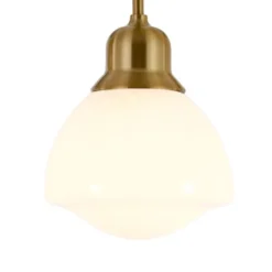 Brooks 8.12" Wide Pendant With Glass Shade In Brass/White Milk 12 Brooks 8.12" Wide Pendant With Glass Shade In Brass/White Milk -office furniture sale ca63f07897aef8fd642e1a40feed2fefcd