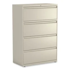 Alera Lateral File, 4 Legal/Letter-Size File Drawers, Putty, 36" X 18.63" X 52.5"