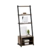 Belling 73"H Leaning 3-Shelf Bookcase, Modern Oak